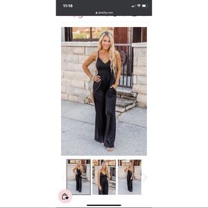 Pink Lily Casually Obsessed Black Jumpsuit